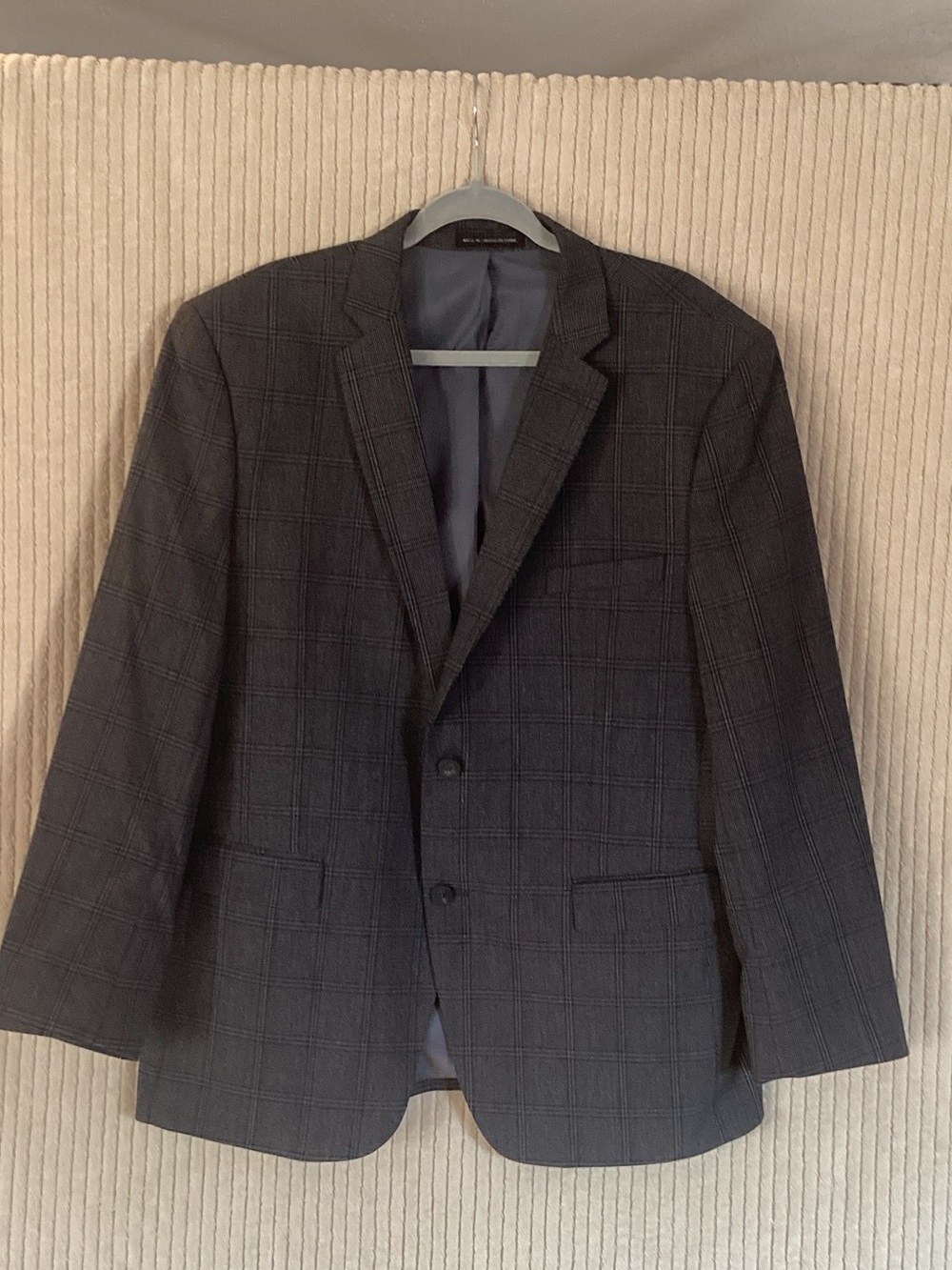 Perry Ellis Men's Gray Windowpane Sport Coat